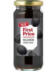 First Price Schwarze Oliven ohne Stein 350 g