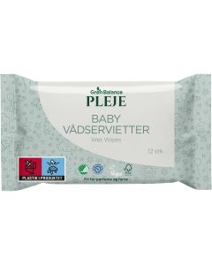 Groen Balance Baby-Feuchttücher 3x12 Stück Reisepackung