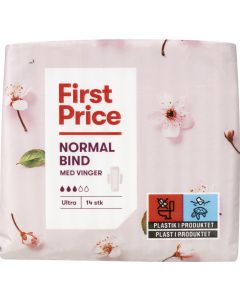 First Price Damenbinden mit Flügeln Normal 14 Stück