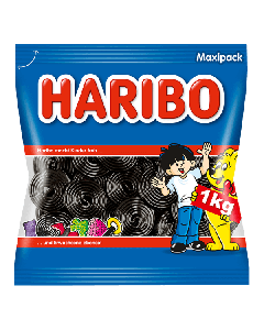 HARIBO Lakritz Schnecken 1000 g mit klassischen, zähen Lakritzrollen