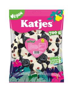 Katjes Tappsy 700g Pandagesichter aus Schaumzucker mit Lakritz und Fruchtgummi-Nasen