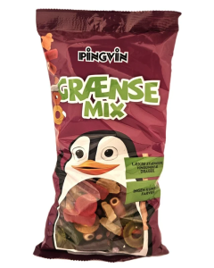 Pingvin Grænse Mix 800g Mischung aus Lakritz, Fruchtgummi und Weingummi