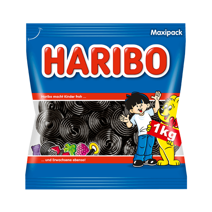 HARIBO Lakritz Schnecken 1000 g mit klassischen, zähen Lakritzrollen HARIBO Lakritz Schnecken 1000 g mit klassischen, zähen Lakritzrollen