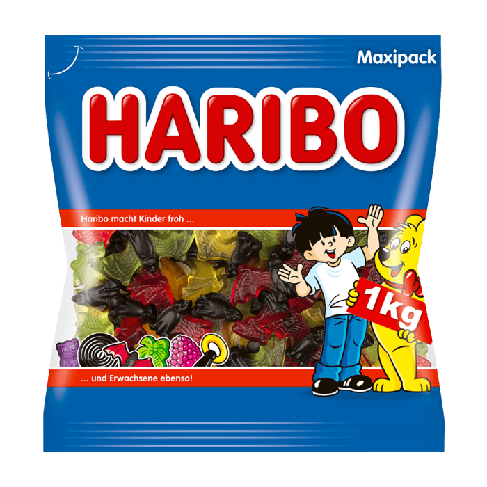 Haribo Vampire 1kg mit Fruchtgummi-Flügeln und süß-würzigen Lakritzkörpern