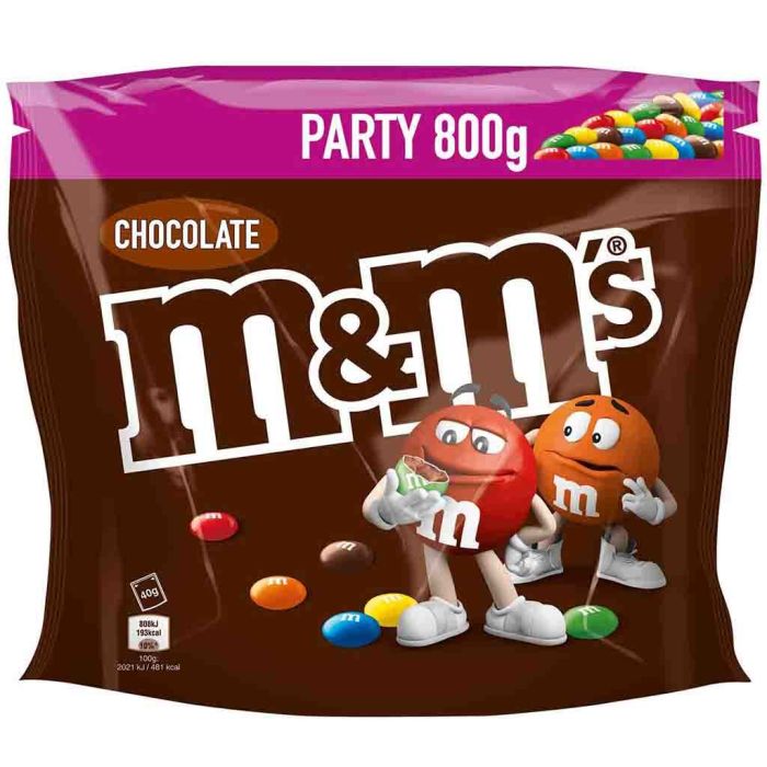 M&M’s Chocolate Party Pack 800 g – bunte Schokolinsen mit Milchschokolade