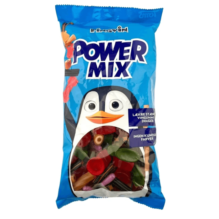 Pingvin Power Mix Display 900g Mischung aus starker, salziger und süßer Lakritze mit Fruchtgummi Pingvin Power Mix Display 900g Mischung aus starker, salziger und süßer Lakritze mit Fruchtgummi