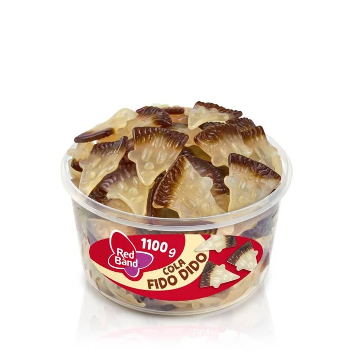 Red Band Cola Fido Dido 100 Stück Cola-Gummibonbons in Fido Dido Gesichtsform